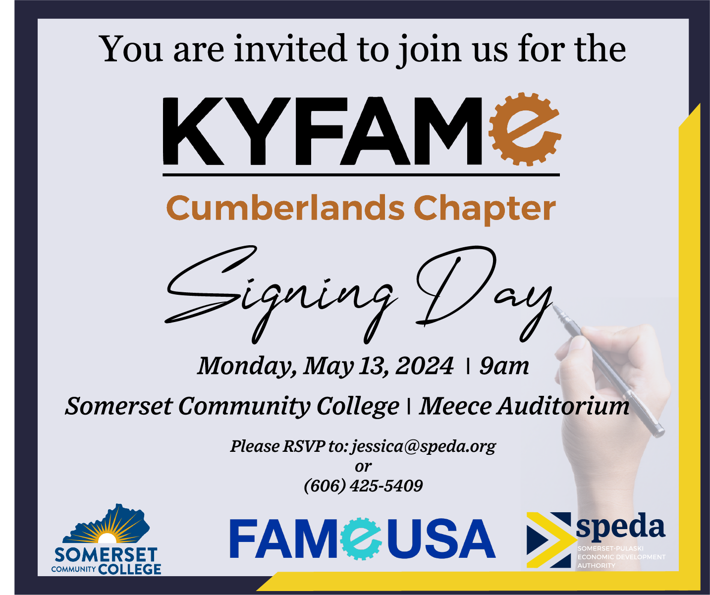 KY FAME Cumberlands Signing Day Invitation